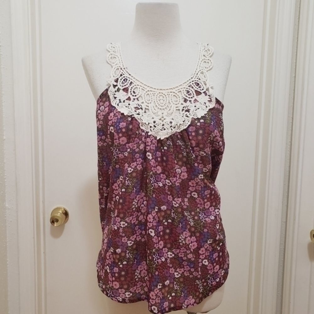 3for$20 tank top sleeveless blouse floral